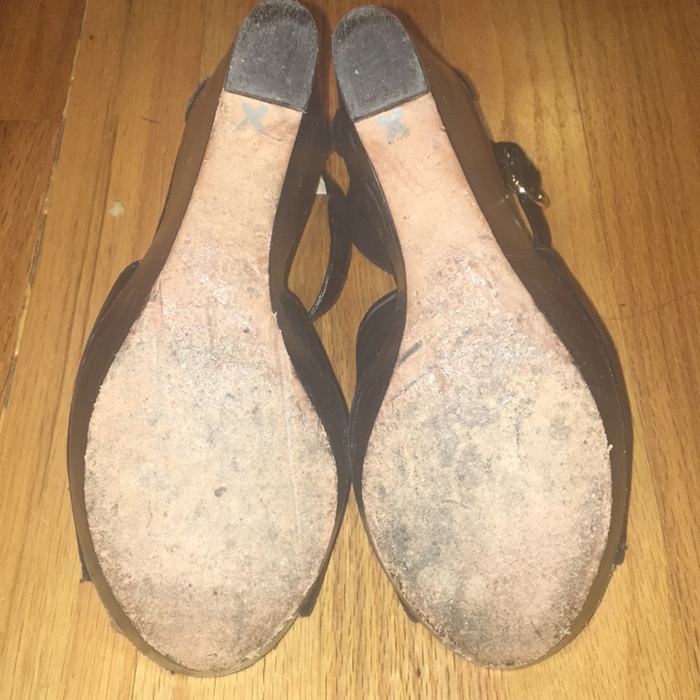 Coach Juday Black Open-Toe Wedges - Picture 5 of 6